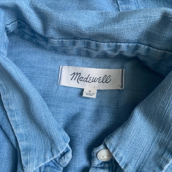 Madewell denim button up short sleeve - Picture 3 of 3